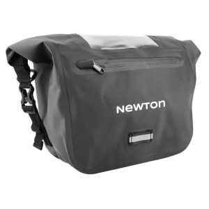 Sacoche de Cintre-Guidon Velo Newton 7.6L Noir Fixation Clip (28X13X21Cm) Avec Porte Carte