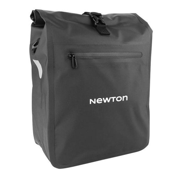 Sacoche Arriere Velo Laterale Sac Bandouliere Newton Noir Droit-Gauche 20L Fixation A Crochet et Velcro Pour Porte Bagage