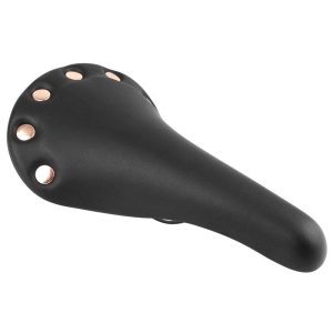 Selle Newton Route Vintage Colori Noir Avec Rivets Rail Acier 263X148mm
