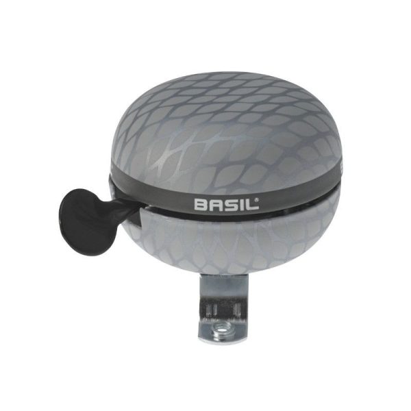 Sonnette Timbre Basil Noir Argent Metal Diam 60mm (Vendu A L'Unite) Fixation 22,2-25,4mm