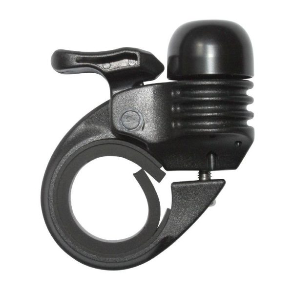 Sonnette Ping Newton Mini Alu Noir Fixation Cintre 25,4-28,6mm (Vendu A L'Unite)