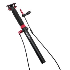 Tige de Selle VTT Telescopique Gravity Alu Noir Diam. 31,6 L445mm (Reglage Par Cable Externe 0-55-110mm)