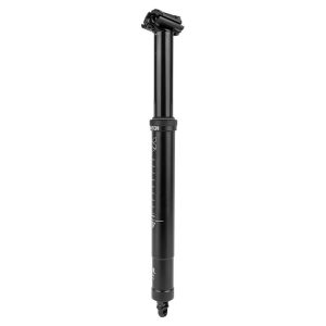Tige De Selle VTT Telescopique Switch Swr-180 Reglable Noir Diam. 34.9 L515mm (Reglage Par Cable Interne Debattement 180-155mm) Fixation Cintre - Cartouche Air Avec Pression Reglable