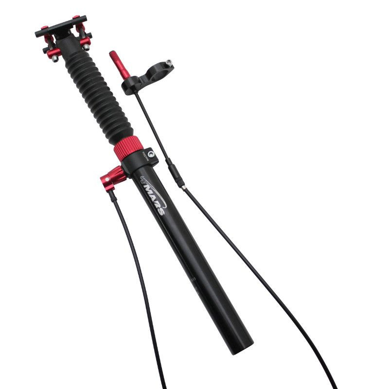 Tige de Selle VTT Telescopique Gravity Alu Noir Diam. 27,2 L445mm (Reglage Par Cable Externe 0-55-110mm)