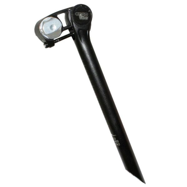Tige de Selle Route-VTT Ergotec Futura Reglable -10-+50mm Alu Noir Diam. 27,2 L400mm (Homologue Niveau 4)