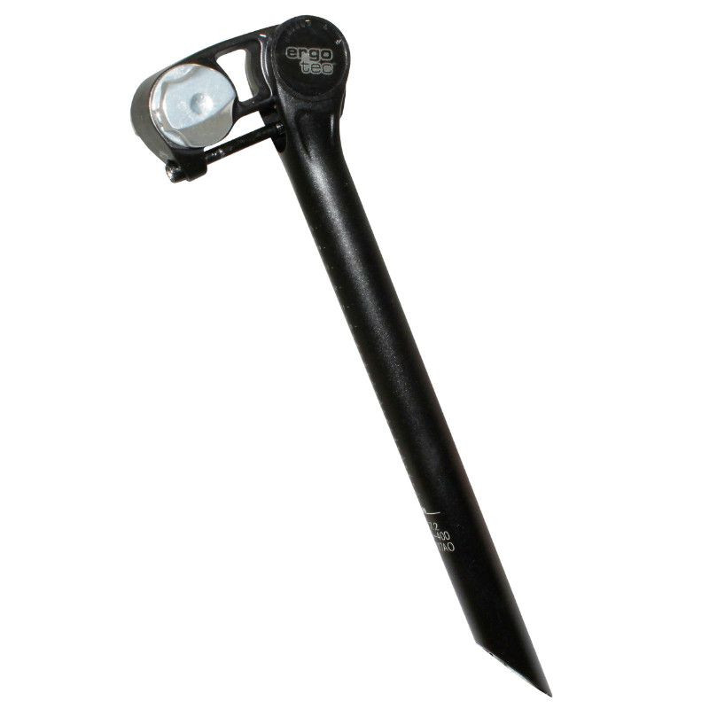 Tige de Selle Route-VTT Ergotec Futura Reglable -10-+50mm Alu Noir Diam. 27,2 L400mm (Homologue Niveau 4)