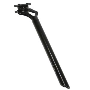 Tige de Selle Route-VTT Alu Noire Diam 27,2 L350mm (Recul 25mm)