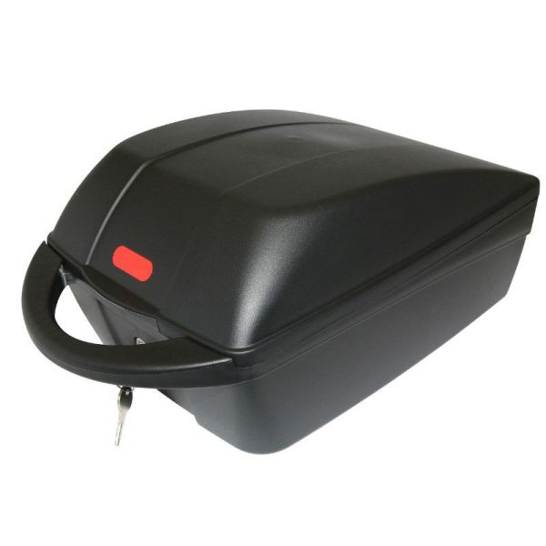 Top Case Velo Polisport 11L Noir Sur Platine A Cle (L28Cm X L21Cm X H16Cm) - Poids Max 5Kgs