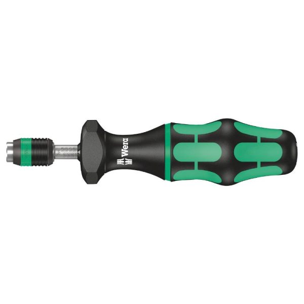 Tournevis Porte Embout Dynamometrique Wera 7400 1-4 Serrage de 0,1A 3 Nm Noir-Vert (Vendu A L'Unite) -Marque Allemande Pour Les Ateliers-