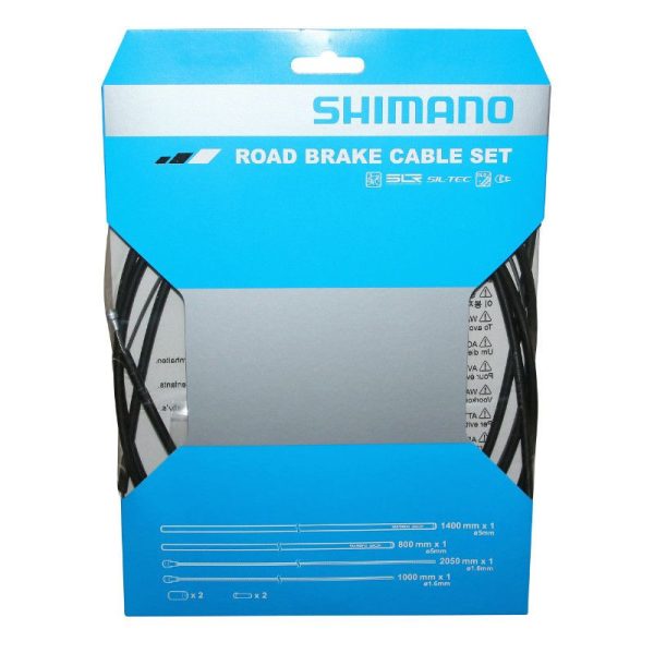 Transmission Frein Route Shimano Noir-Cable Teflon (Kit Transmission 2Cables-2 Gaines)