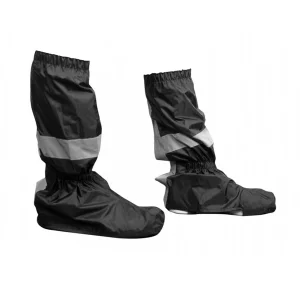 Couvre Chaussure Velo Ville P2R Coutures Etanches Noir (Taille 39-41) (Paire) Elastique Maintien Sous Chaussure Et Serrage à La Cheville