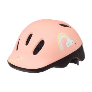 Casque Velo Enfant-Bebe Polisport Happy Rainbow Rose Taille 44-48Cm Avec Molette (Vendu Sur Carte)