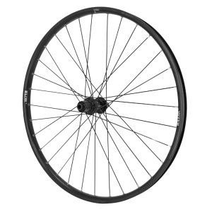 Roue VTT Disque 27.5" Klixx Tubeless Ready Arriere Noir Moyeu Shimano Tc500 11-10-9V Centerlock Axe Traversant 12-142 Rayons Noirs Jante 23C