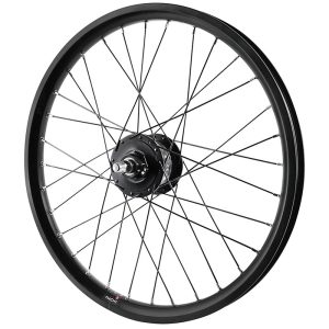 Roue VTT - Cargo - Vae - E-Bike - Longtail Disque Blocage 20" Velox Kargo L Avant Noir Moyeu Shimano Dh3D37 Dynamo 6 Volt-3W (Renforce) Jante 25C 32 Rayons Inox -Poids Max 225Kgs-