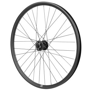 Roue VTT Disque Blocage 27.5" Pulse Double Paroi Avant Moyeu Shimano M475 Deore Disc 6 Trous Tubeless Ready Noir Jante 23C 32 Rayons -Poids Max 150Kgs-