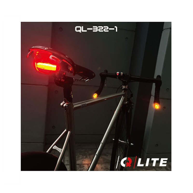 Eclairage Velo Kit Clignotant Direction Route Newton Usb 80 Lumens Sur Cintre-Rail de Selle Noir (Commande Au Cintre à Pile) – Image 3