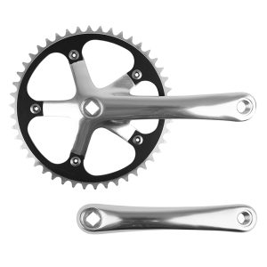 Pedalier Route Fixie 3.30 Alu Argent 170Mm Plateau 46D. (Fixie - Singlespeed) Diam. 130Mm