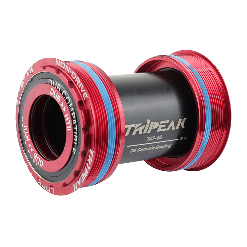 Cuvette Integre Boitier Filete Route Tripeak 3En1 Ceramique Boite de 86 mm Diam de 47 mm Pour Axe 24 mm, 28.99 mm, 30 mm (Compatible SRAM Dub, Rotor 3D, Shimano, Colnago, Trek, Seka) -Cuvette Rouge-