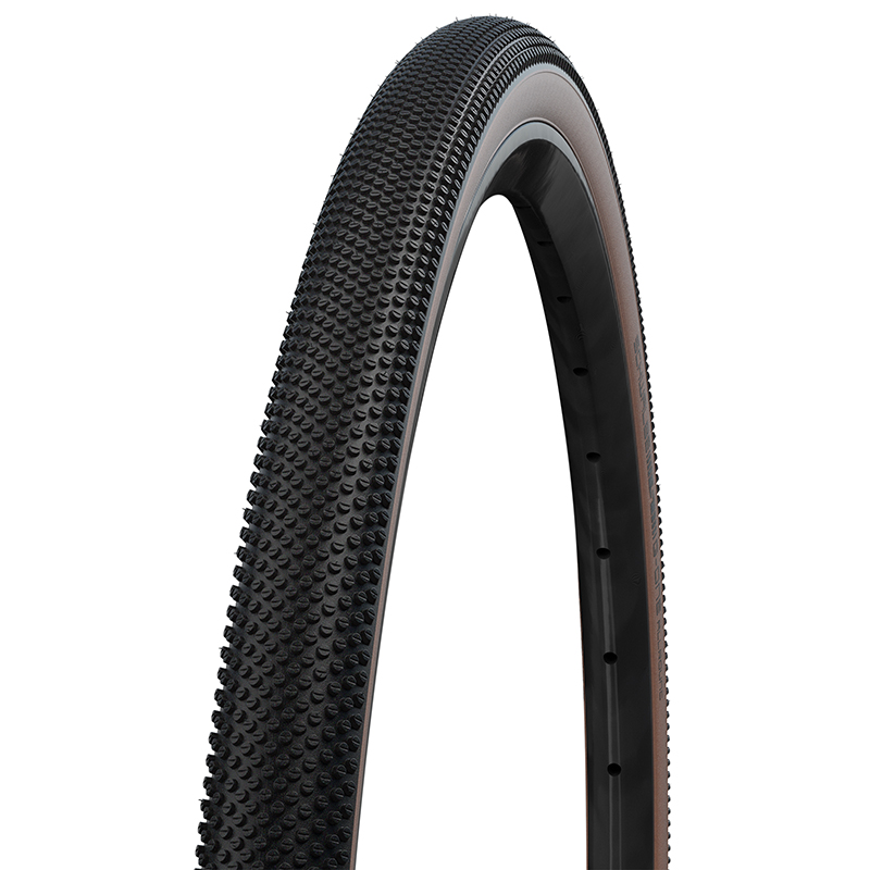 Pneu Gravel 700 X 40 Schwalbe G-One Allround Noir-Flanc Bronze Renfort Race Guard Tubeless Ready Ts (40-622) Compatible VAE