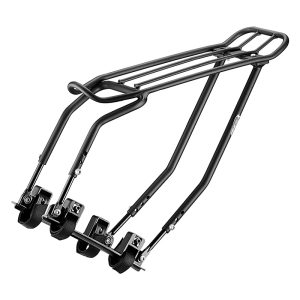 Porte Bagage Velo Arriere Pour Sacoche Systeme Pakrak Alu Fixation Sur Haubans Par Colliers Noir 26" à 29" Compatible VAE (Poids Maxi 12 Kg)