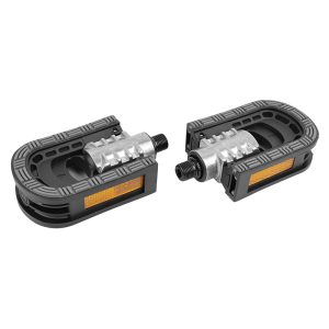 Pédale City Union Pliante Alu-Resine Noir-Argent 9-16 (En Sachet)