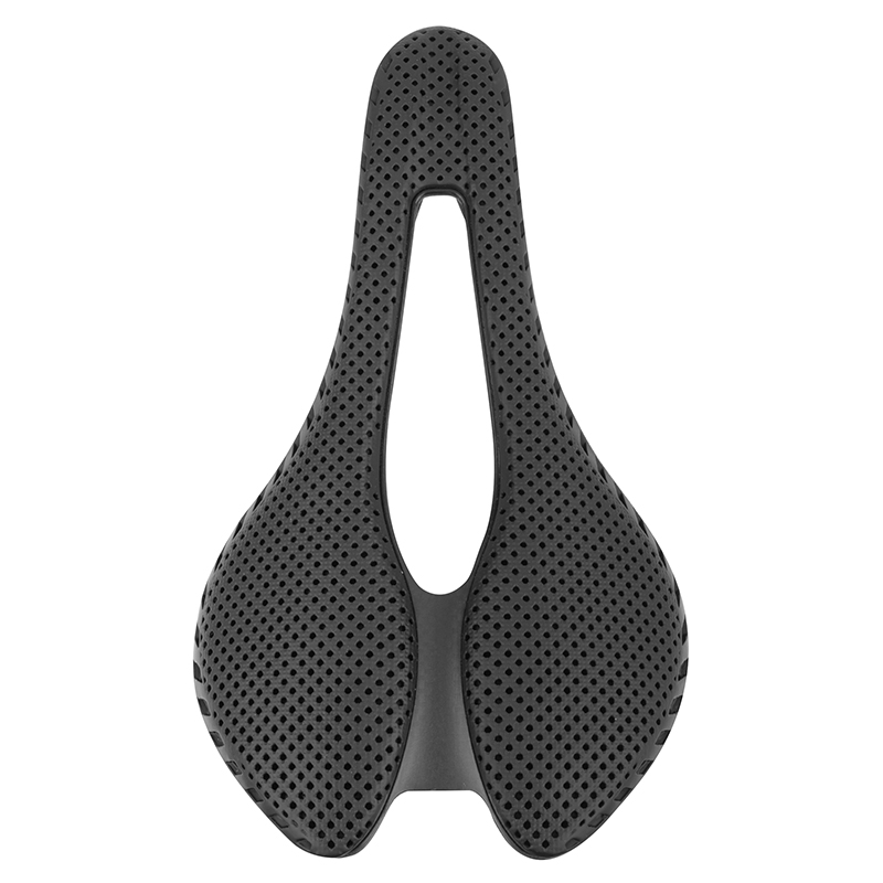 Selle 3D Carbone T809 Noir Ouverte 245X143 Rail Titanium Poids 200G (Poids Max 90Kgs) -Newton- – Image 2