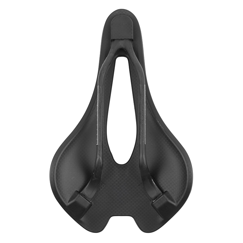 Selle 3D Carbone T809 Noir Ouverte 245X143 Rail Titanium Poids 200G (Poids Max 90Kgs) -Newton- – Image 3