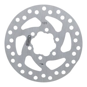 Disque de Frein BMX 6 Trous Elvedes 120 Mm Argent  -Epaisseur 1.8 Mm-  Inclus Vis