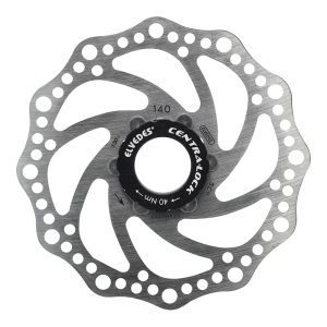 Disque de Frein Route - VTT Centerlock Elvedes 140 Mm Argent Avec Contre Ecrou -Epaisseur 1.8 Mm