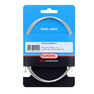 Cable de Dérailleur Elvedes Inox D1.1 Mm L2,25M Compatible Shimano-Sram 49 Brins (Vendu à L'Unite Sur Carte)