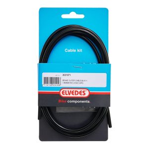 Gaine de Frein Elvedes Noir 4,9 Mm L1,80M (Vendu à L Unite Sur Carte) -Inclus 2 Ferrules-
