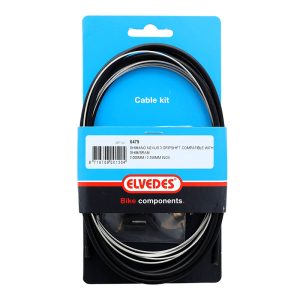 Transmission Pour Moyeu Nexus 3V. Elvedes Gaine 2,25M Noir - Cable 2,00M Inox Avec Embouts de Gaine (Vendu à L Unite)