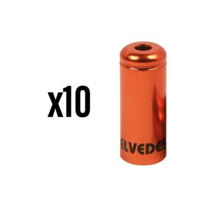 Embout de Gaine de Frein 5 Mm Alu Orange Etanche (Vendu Par 10) -Elvedes-