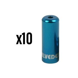 Embout de Gaine Dérailleur 4,3 Mm Alu Bleu Etanche (Vendu Par 10) -Elvedes-