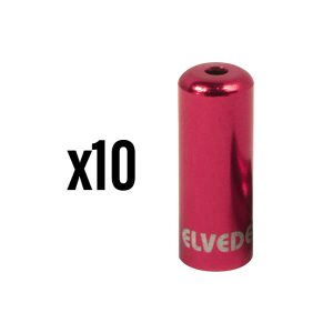 Embout de Gaine Dérailleur 4,3 Mm Alu Rouge Etanche (Vendu Par 10) -Elvedes-