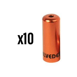 Embout de Gaine Dérailleur 4,3 Mm Alu Orange Etanche (Vendu Par 10) -Elvedes-