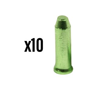 Embout de Cable Dérailleur-Frein Elvedes 2,3Mm Alu Vert (Vendu Par 10)