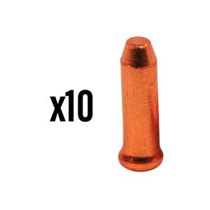 Embout de Cable Dérailleur-Frein Elvedes 2,3Mm Alu Orange (Vendu Par 10)