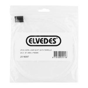 Liner Elvedes Transparent Pour Passage Integre des Cables Dérailleur Diam 1,4 - 2 Mm L 750 Mm (Vendu Par 2) -Inclus Embout de Gaine-