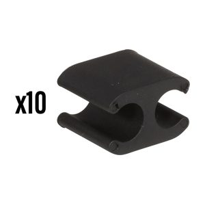 Attache Gaine Frein-Dérailleur Elvedes Noir 2,5 - 5 Mm (Vendu Par 10) -Compatible Di2-