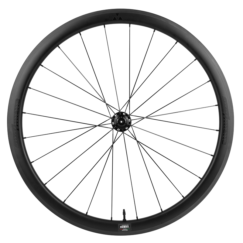 Roues Route Patin Blocage 700 Miche Swr38 Carbone Noir Cassette Shimano Sh 12-11-10V Hauteur-Profil 38 Mm (Paire) - Tubeless Ready – Image 6