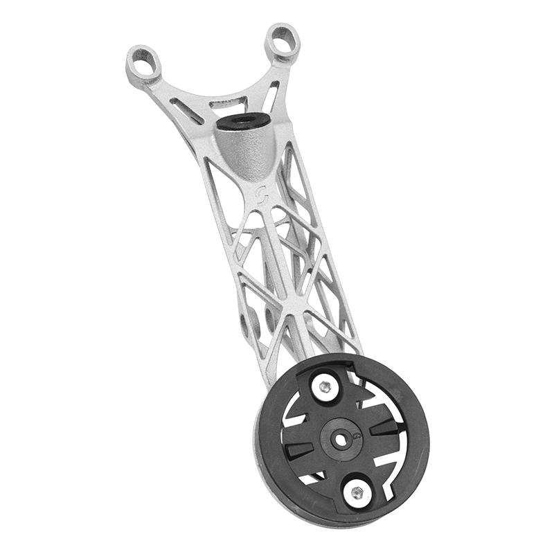 Support Gps - Compteur 3D Titane Fixation Pour Cintre Big Rock Generation 2 Compatible Garmin 1050 12.5 G (Livre Avec Support Garmin, Bryton, Wahoo) -Newton- – Image 2