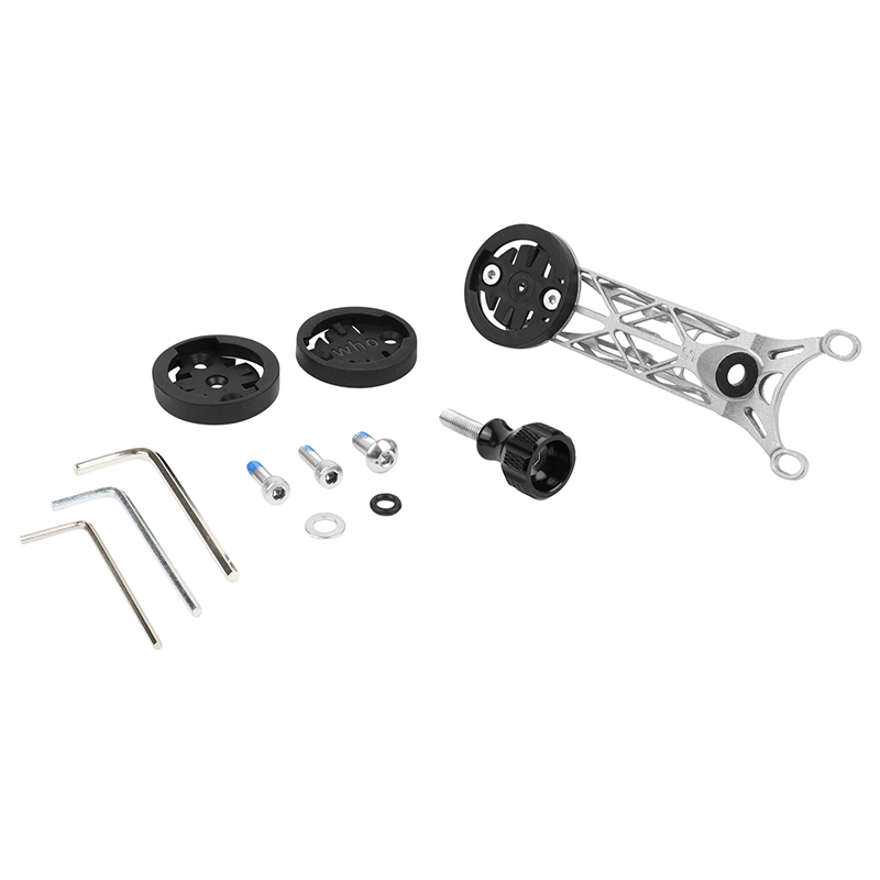 Support Gps - Compteur 3D Titane Fixation Pour Cintre Big Rock Generation 2 Compatible Garmin 1050 12.5 G (Livre Avec Support Garmin, Bryton, Wahoo) -Newton- – Image 3