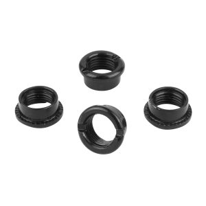 Intravis Pedalier Samox Acier Noir Compatible Mono Plateau 4 Branches (Jeu de 4) - Cheminee M8X0.75X3.7L