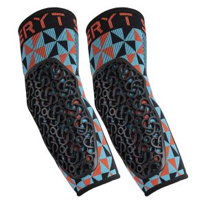 Protection Coudieres VTT Seryt Flow Arlecchino Antibacterien, Antiderapante, Sans Couture Bleu Clair-Rouge L-Xl (Vendu à La Paire) 250 G -Ce En 1621.1 Niveau 2-