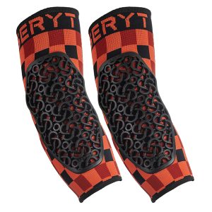 Protection Coudieres VTT Seryt Flow Checker Antibacterien, Antiderapante, Sans Couture Damier Rouge-Noir  M (Vendu à La Paire) 250 G -Ce En 1621.1 Niveau 2-