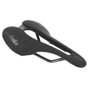 Selle Route-VTT Italia Slr Boost Superflow Noir Rail Manganese (248X145Mm) (Emballage Sous Sachet)