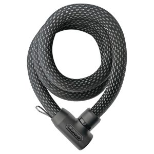 Antivol Velo Chaine à Cle Abus Yarnit 4004K Diam 24 Mm Longueur 140 Cm Avec Serrure Integree Noir -Niveau Securite 7-