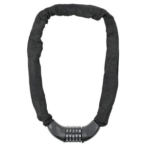 Antivol Velo - Trottinette Chaine à Code Acier Longueur 90 Cm Noir  - Niveau Securite 8