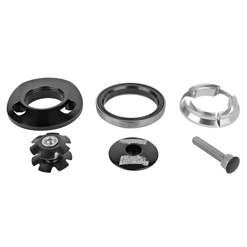 Jeu de Direction Blackbearing Semi Integre 1"1-8 (Haut) 52Mm (Avec Passage de Gaine) Avec Bouchon Etoile – Image 3